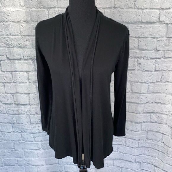 Forever 21 women S open front Longsleeve lightweight black cardigan - Picture 1 of 9